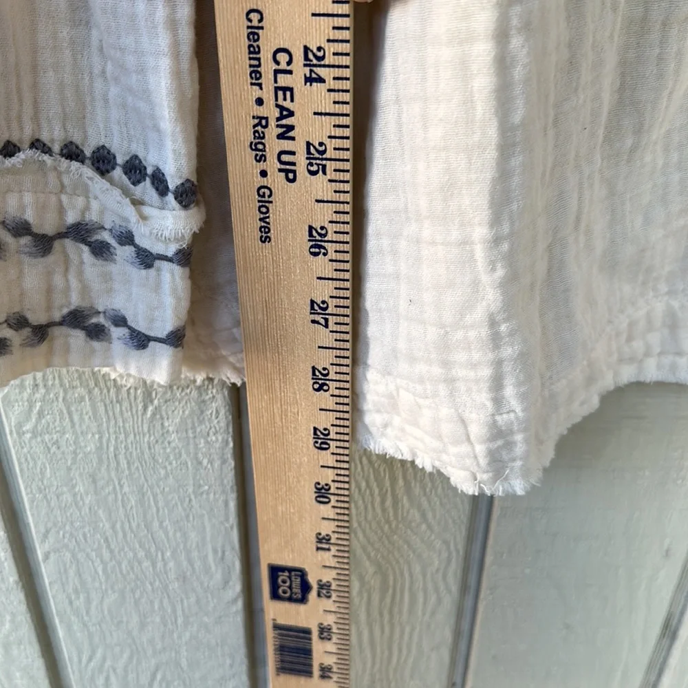 Johnny Was NWT embroidered blouse Deangelo Gauze top - Picture 7 of 9